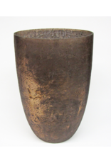 Narrow Antique Silver Vase with Faux Tree