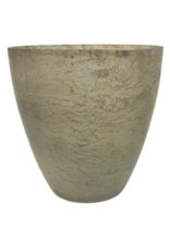 Wide Antique Silver Vase with Faux Tree