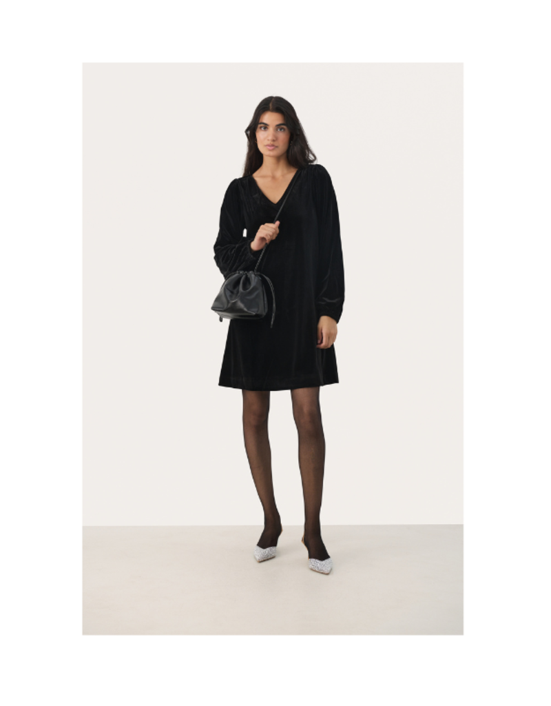 Part Two LAST ONE - SIZE XS - Madi Dress in Black Velvet by Part Two