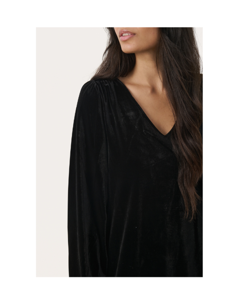 Part Two LAST ONE - SIZE XS - Madi Dress in Black Velvet by Part Two