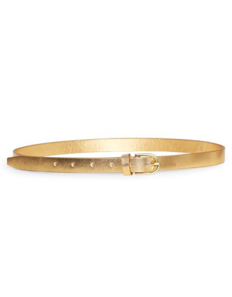 Part Two Finna Belt in Gold Leather by Part Two