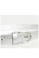 Part Two Finna Belt in Silver Leather by Part Two