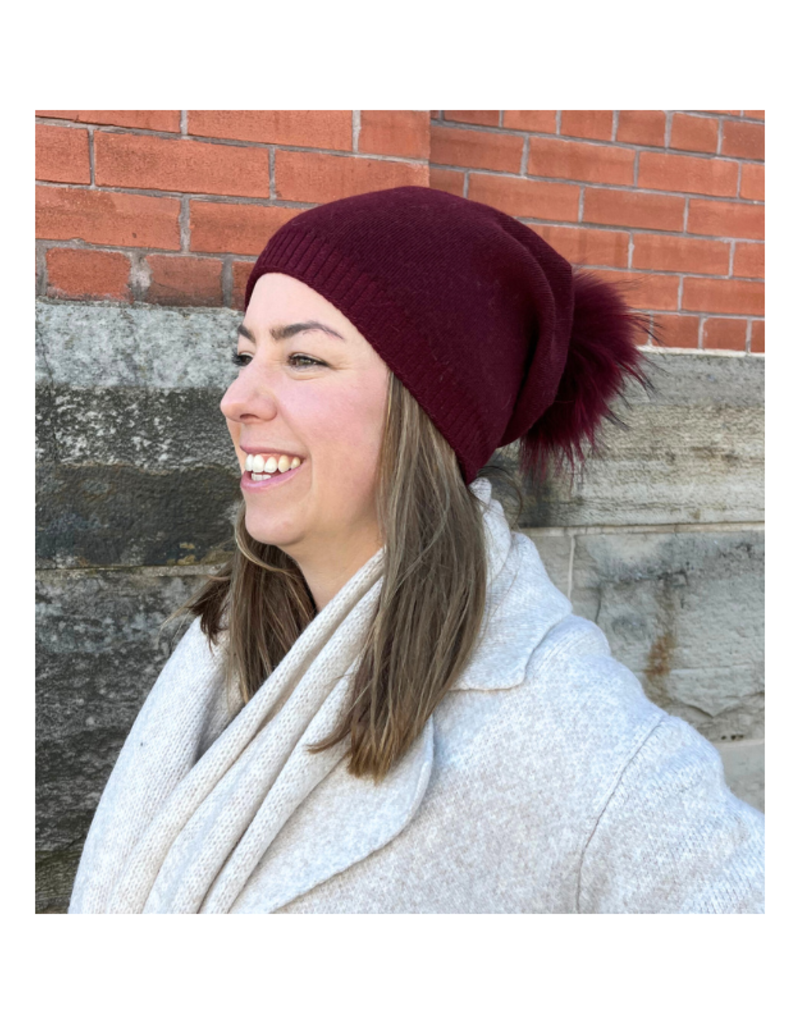 PNYC Evelyn Beanie in Wine by PNYC