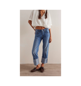 Free People Slim Shade Selvedge Jean in True Blue by Free People