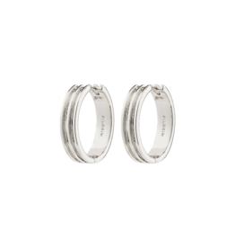 PILGRIM Bennett Silver Hoop Earrings by Pilgrim