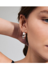 PILGRIM Bennett Silver Hoop Earrings by Pilgrim
