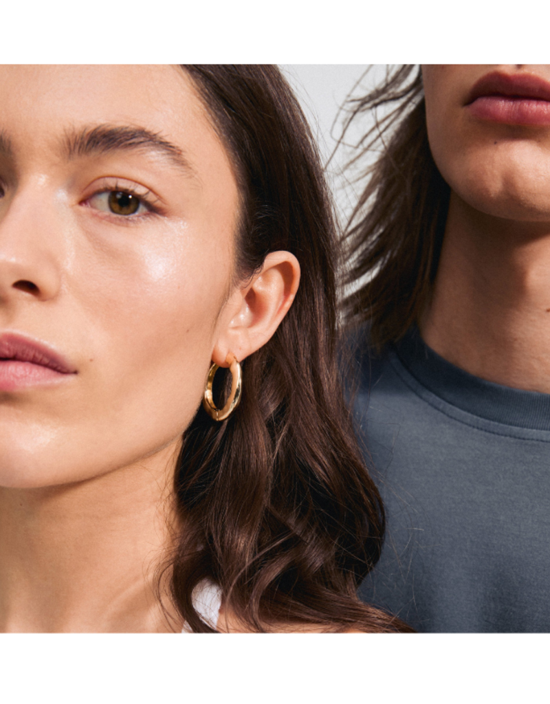 PILGRIM Believe Hoops Earrings in Gold Classic by Pilgrim