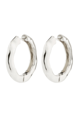 PILGRIM Believe Hoops Earrings in Silver Classic by Pilgrim