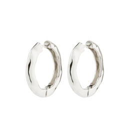 PILGRIM Believe Hoops Earrings in Silver Classic by Pilgrim