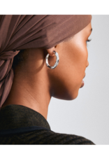 PILGRIM Believe Hoops Earrings in Silver Classic by Pilgrim
