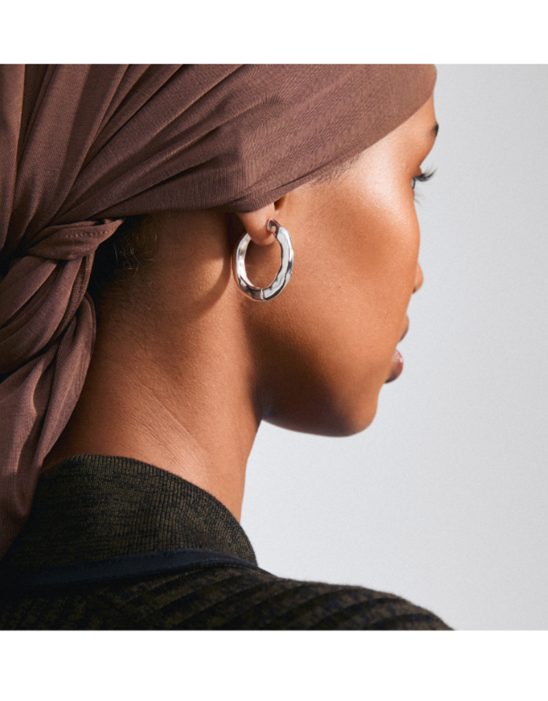 PILGRIM Believe Hoops Earrings in Silver Classic by Pilgrim