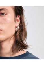 PILGRIM Believe Hoops Earrings in Silver Classic by Pilgrim