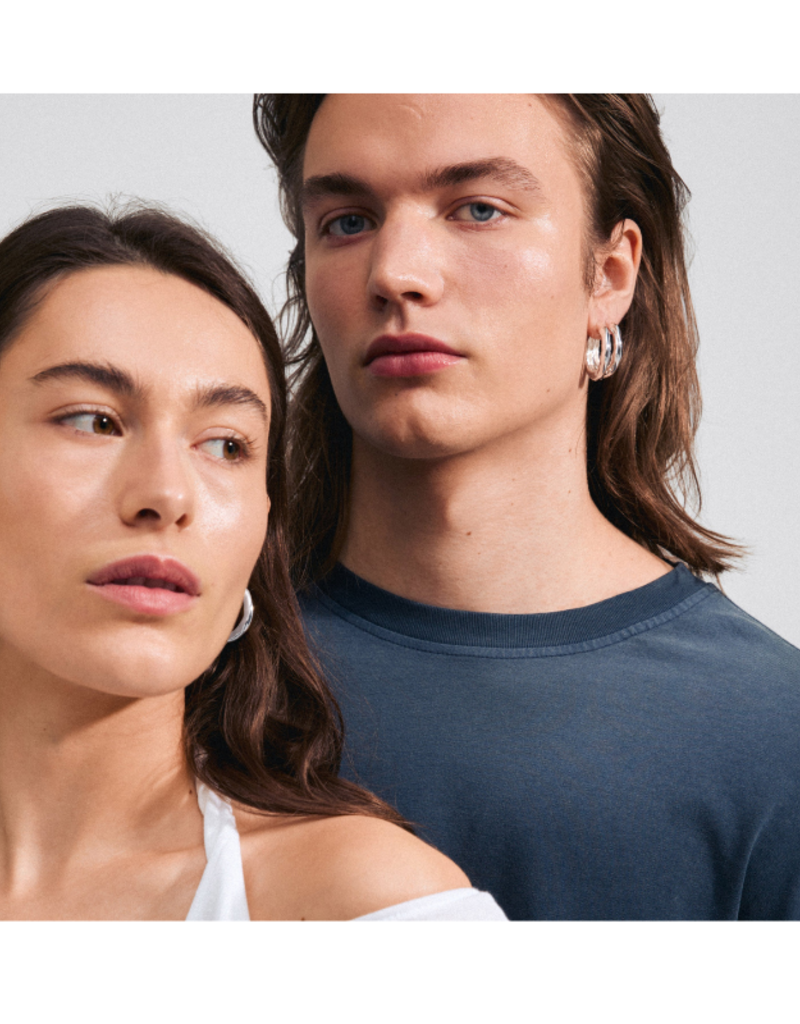 PILGRIM Believe Hoops Earrings in Silver Classic by Pilgrim