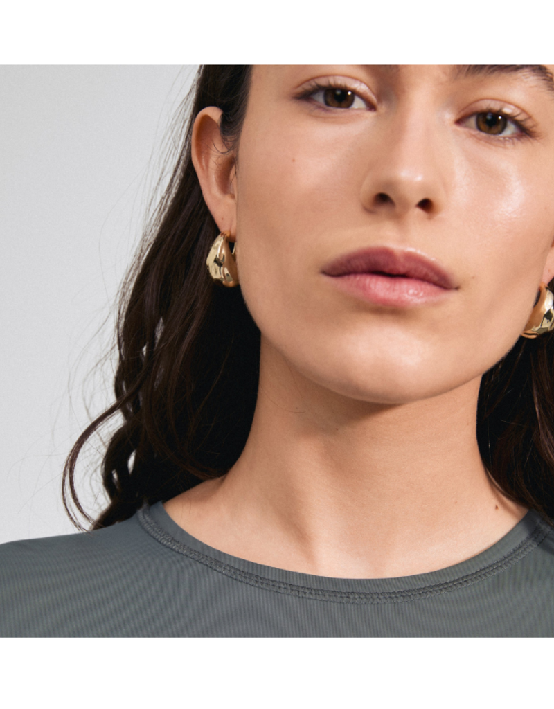 PILGRIM Believe Hoops Earrings Gold Chunky 112442023 The Art of Home
