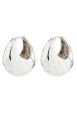 PILGRIM Believe Hoops Earrings Silver Chunky by Pilgrim