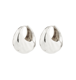 PILGRIM Believe Hoops Earrings Silver Chunky by Pilgrim