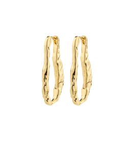 PILGRIM Believe Hoops Earrings Gold Long by Pilgrim