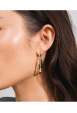 PILGRIM Believe Hoops Earrings Gold Long by Pilgrim