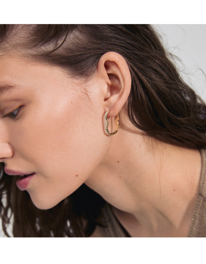PILGRIM Connect Earring in Gold by Pilgrim