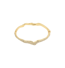 PILGRIM Connect Crystal Bangle Bracelet in Gold by Pilgrim