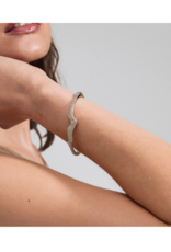 PILGRIM Connect Crystal Bangle Bracelet in Gold by Pilgrim