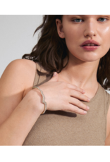 PILGRIM Connect Crystal Bangle Bracelet in Gold by Pilgrim
