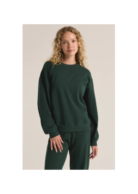 Z Supply Boyfriend Sweatshirt in Cyprus Green by Z Supply