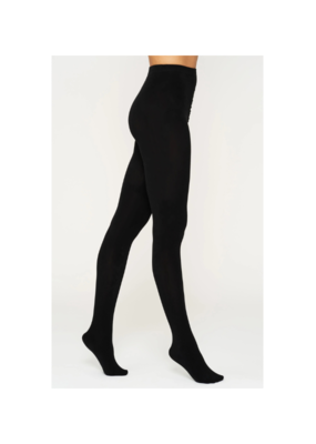Cable Fleeced Tights in Black by Lemon