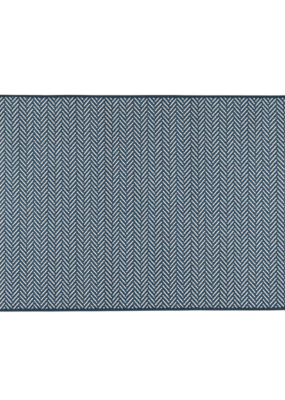 Dash & Albert Dash & Albert Machine Washable Herringbone Navy Rug 2x3