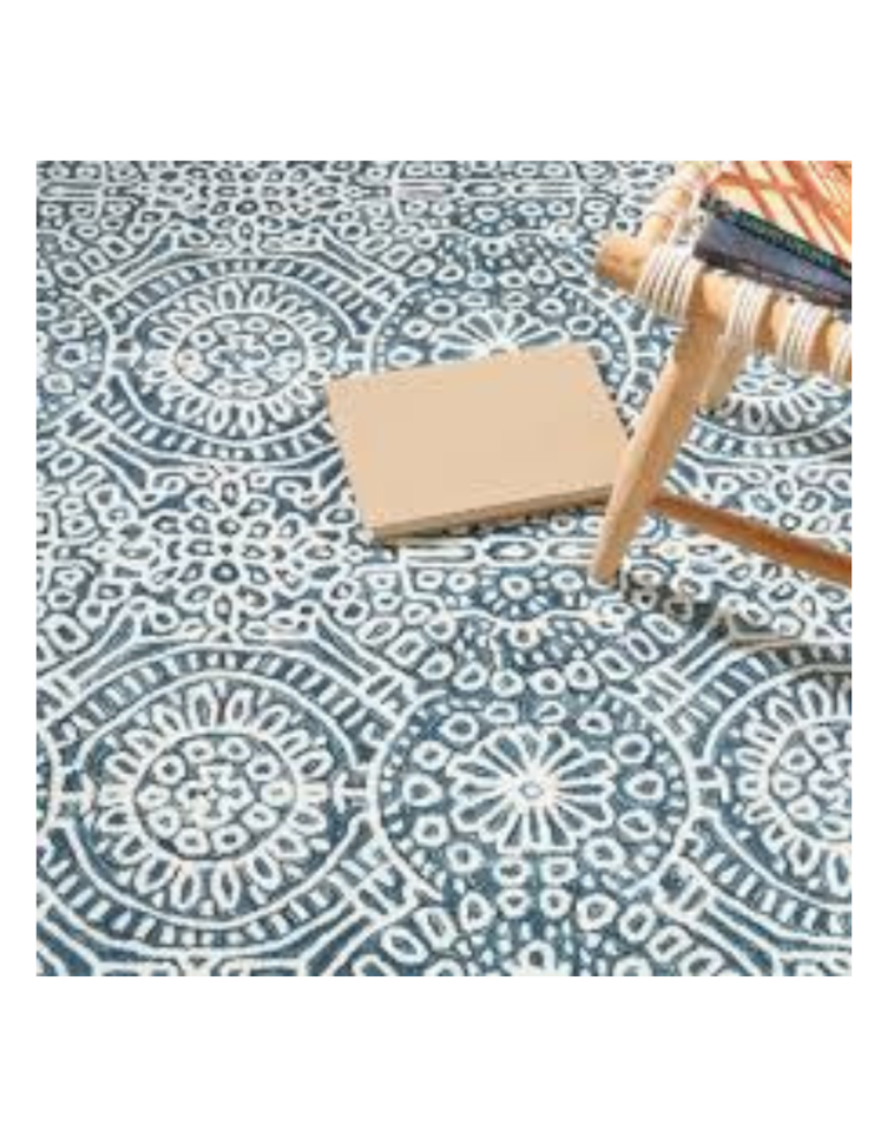 Dash & Albert Dash & Albert Machine Washable Temple Ink Rug 2x3