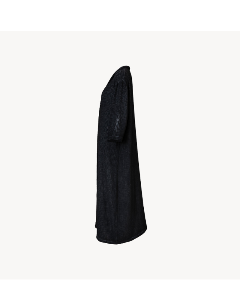 Pokoloko Crinkle Shirt Dress Black O/S by Pokoloko