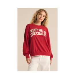 Z Supply Meet Me at the Chalet Sweatshirt in Red by Z Supply