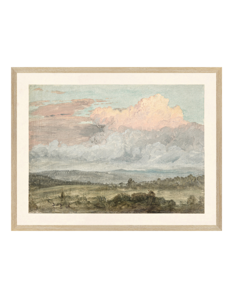 Celadon Art Hudson River School - Clouds Hudson Valley 1870 - 18"x14"