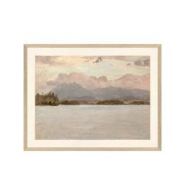 Celadon Art Hudson River School - Lake Katahdin 1870 - 18"x14"