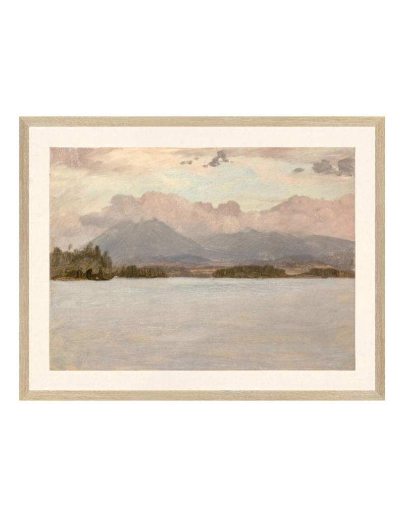 Celadon Art Hudson River School - Lake Katahdin 1870 - 18"x14"