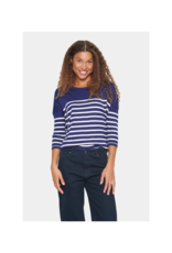 Saint Tropez LAST ONE - XL - Mila Stripe Pullover in Midnight Sail by Saint Tropez