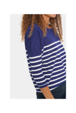 Saint Tropez LAST ONE - XL - Mila Stripe Pullover in Midnight Sail by Saint Tropez