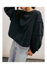 Free People Total Eclipse Long Tee in Black by Free People