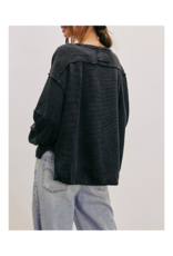 Free People Total Eclipse Long Tee in Black by Free People