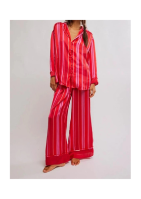Free People Dreamy Days Pajama Set in Berry Combo by Free People