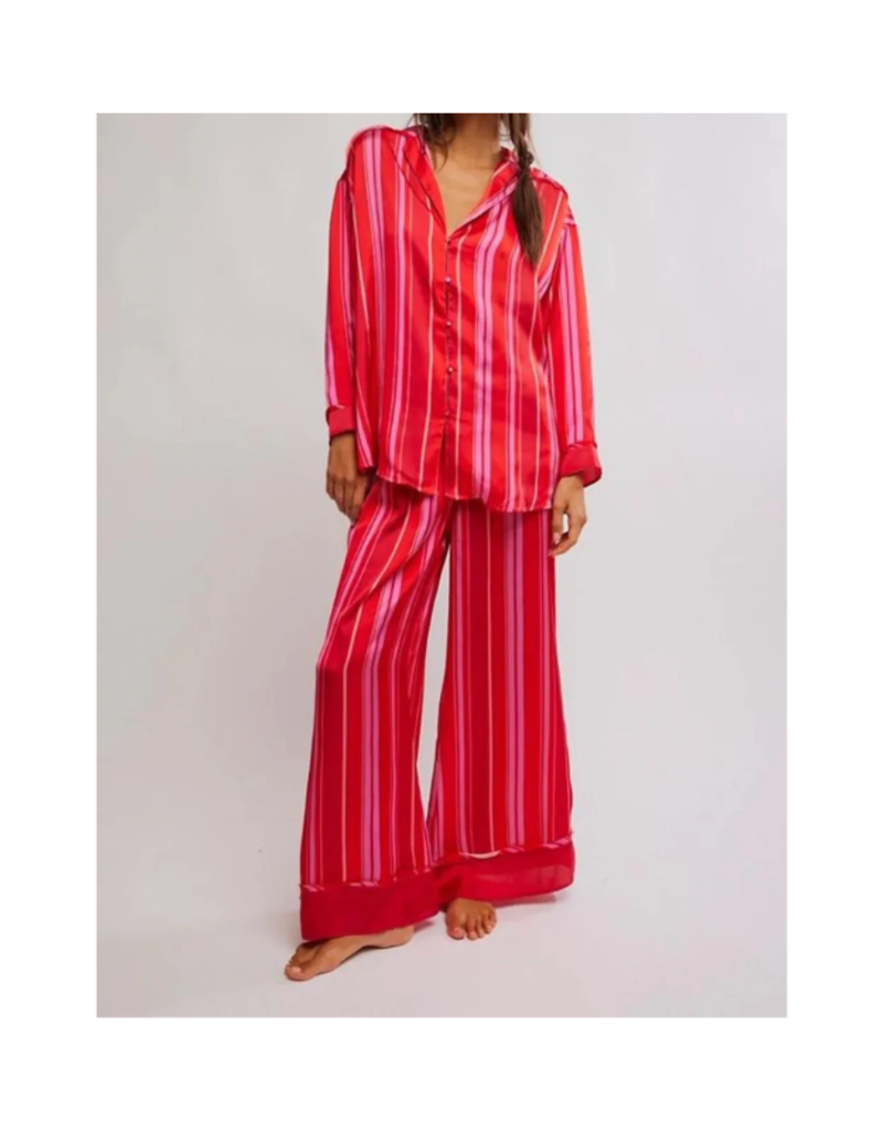 Free People Dreamy Days Pajama Set in Berry Combo by by Free People