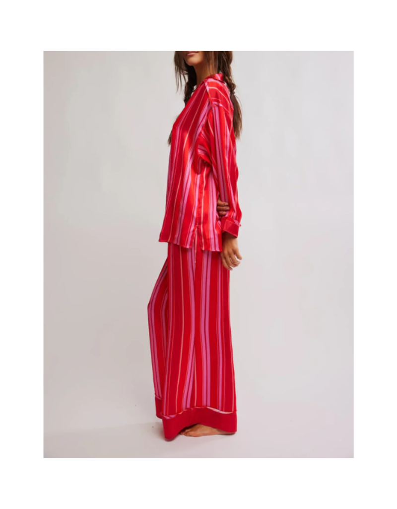 Free People Dreamy Days Pajama Set in Berry Combo by by Free People