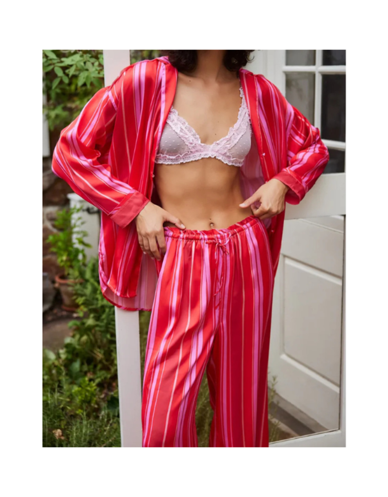 Free People Dreamy Days Pajama Set in Berry Combo by by Free People