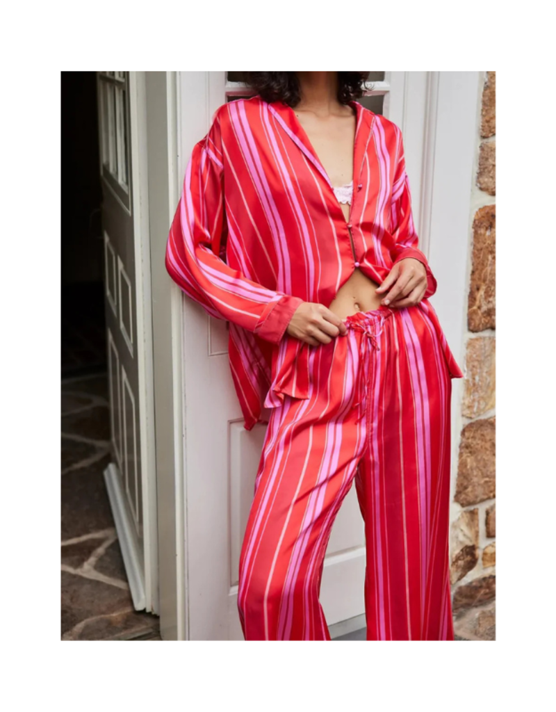 Free People Dreamy Days Pajama Set in Berry Combo by by Free People