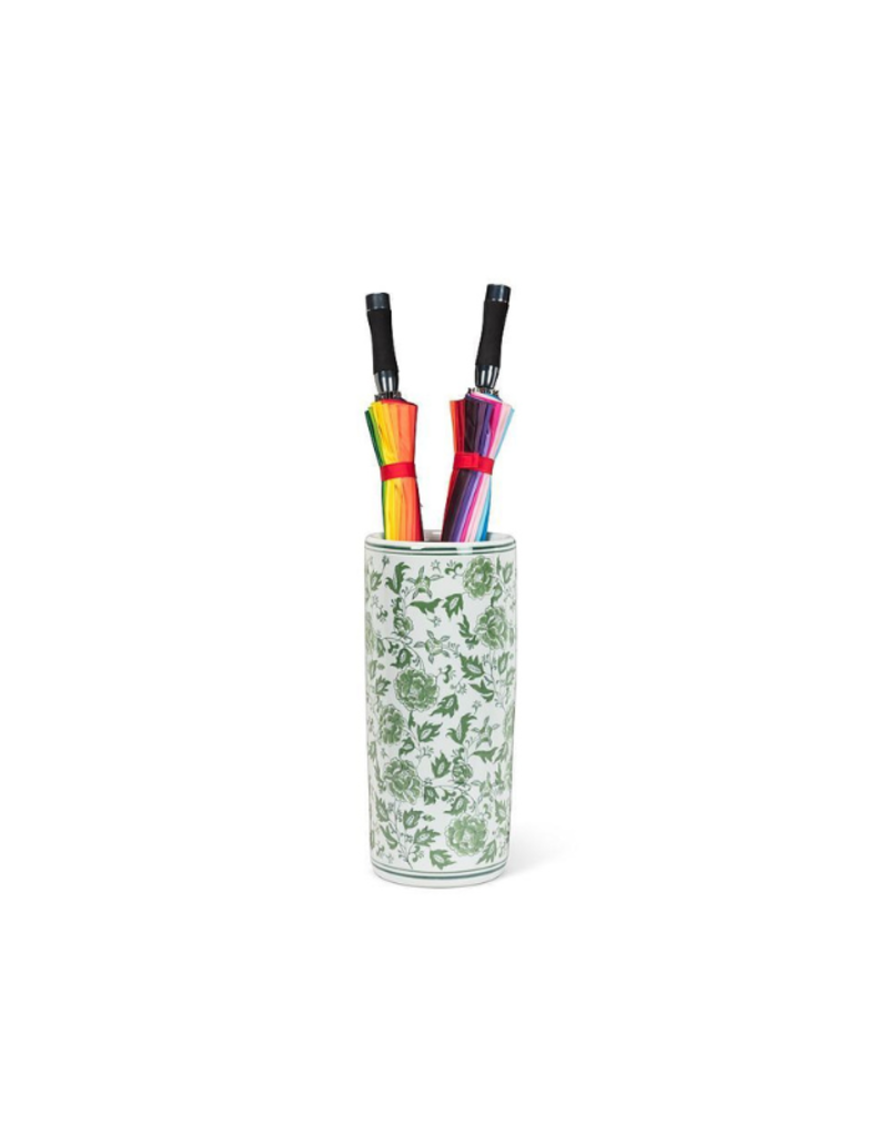 Green Floral Umbrella Stand