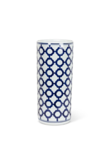 Lattice Pattern Blue and White Umbrella Stand