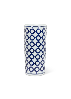 Lattice Pattern Blue and White Umbrella Stand