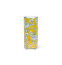 Brocade Pattern Yellow and Blue Umbrella Stand