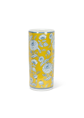 Brocade Pattern Yellow and Blue Umbrella Stand