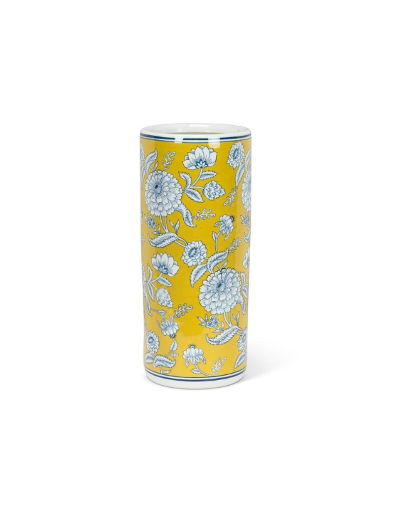 Brocade Pattern Yellow and Blue Umbrella Stand
